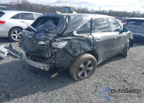 2015 Acura Mdx из США, поврежденный, VIN 5FRYD4H23FB010941